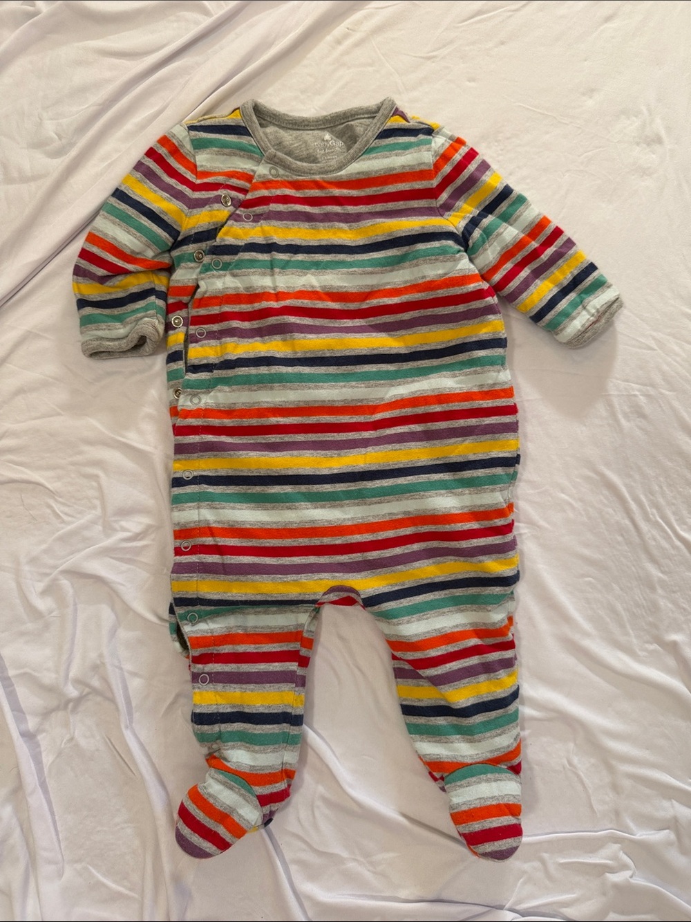 GAP Multicolor Striped Footed One-Piece